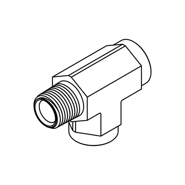 Tompkins Hydraulic Fitting-Steel06MP-06FP-06FP TEE 5602-06-06-06